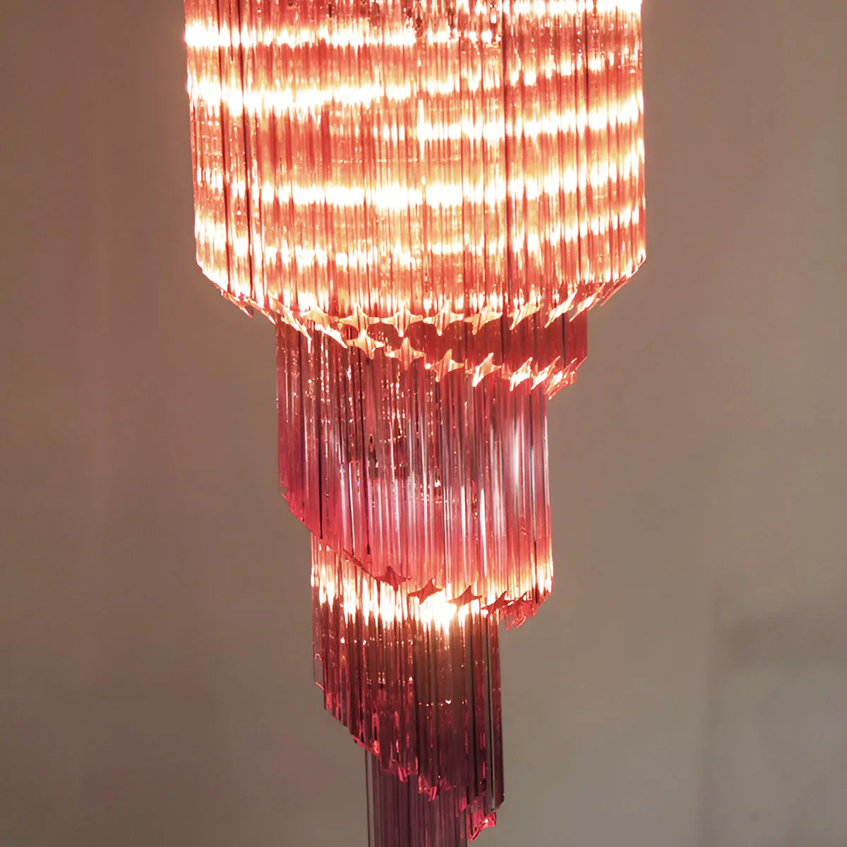 Murano Spiral Prism Glass Chandelier - Image 69