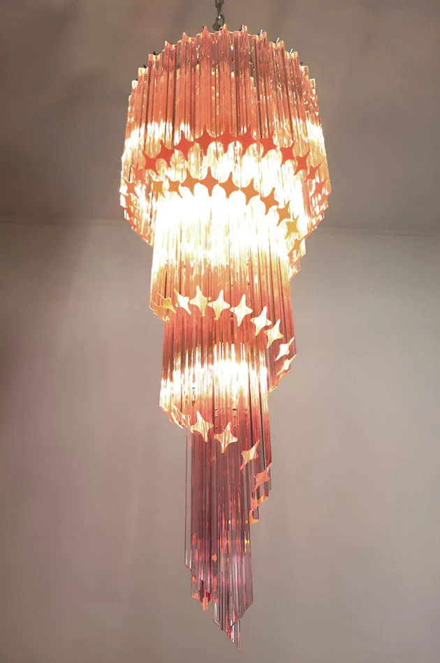 Murano Spiral Prism Glass Chandelier - Image 73