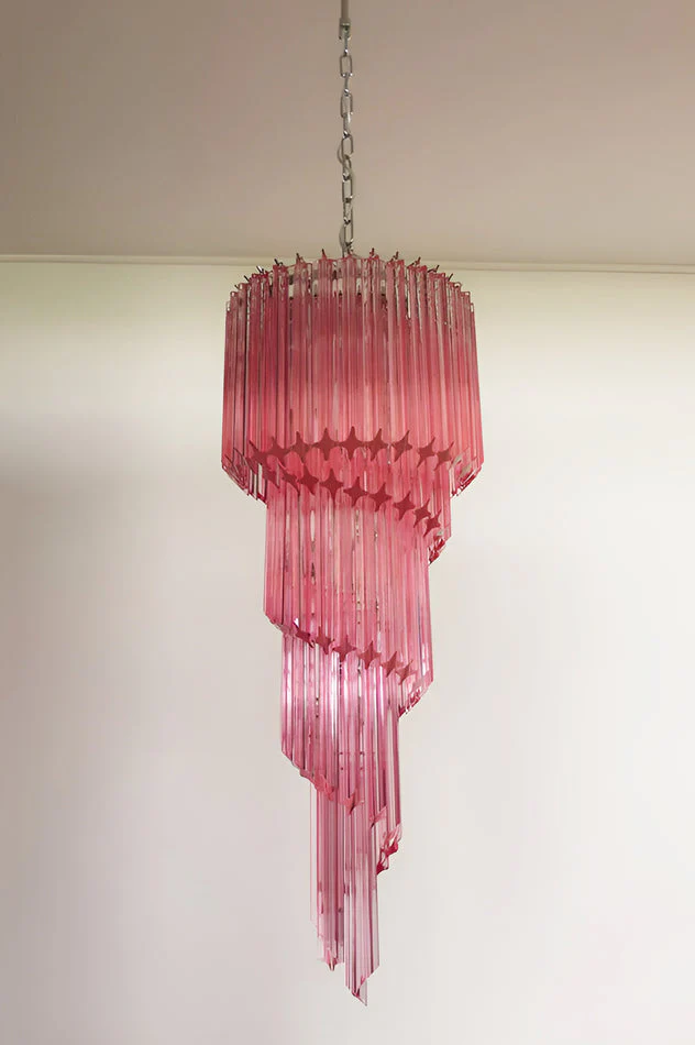 Murano Spiral Prism Glass Chandelier - Image 76