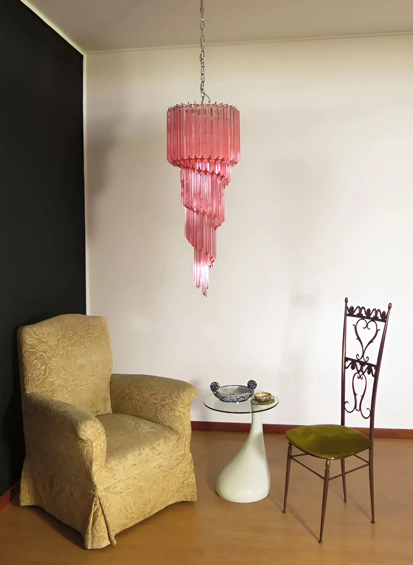Murano Spiral Prism Glass Chandelier - Image 79