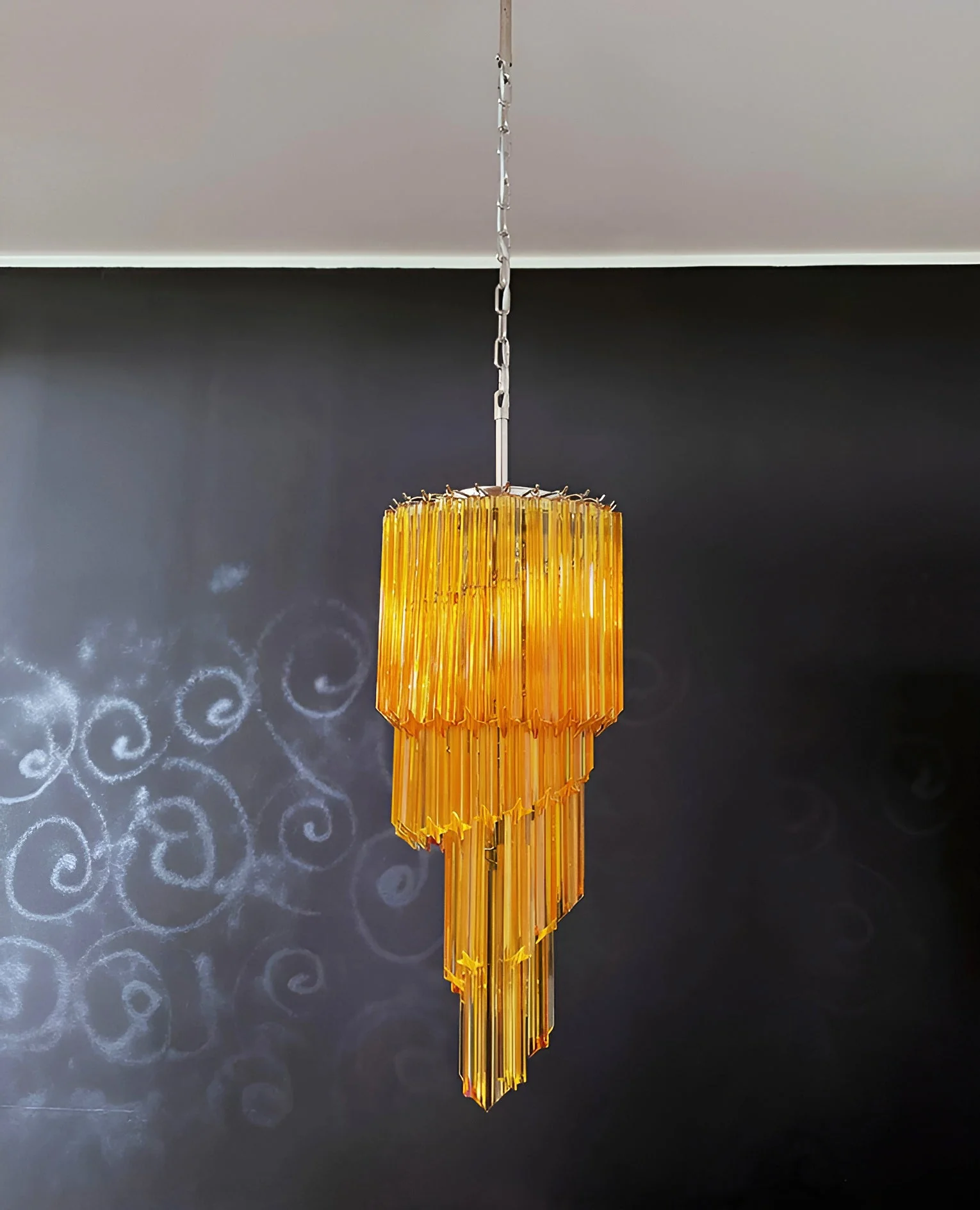 Murano Spiral Prism Glass Chandelier - Image 9