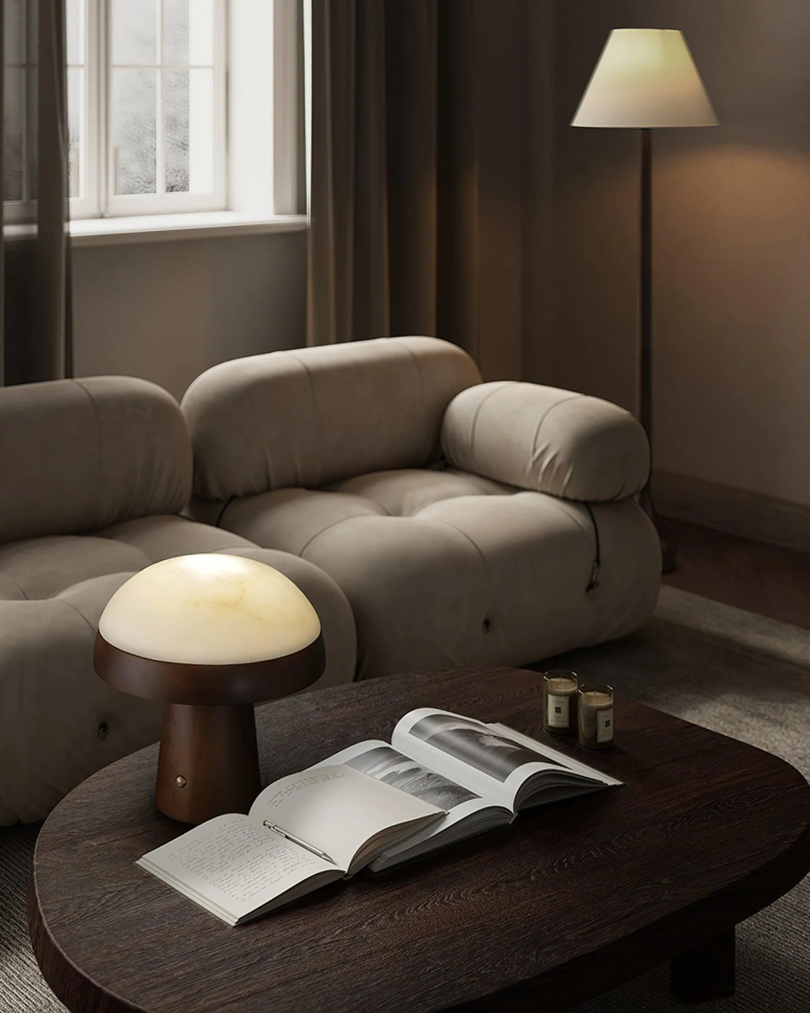 Mushroom Cloud Alabaster Table Lamp - Image 19