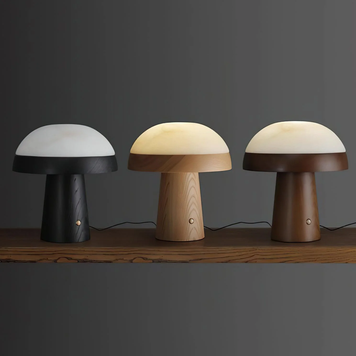 Mushroom Cloud Alabaster Table Lamp - Image 2