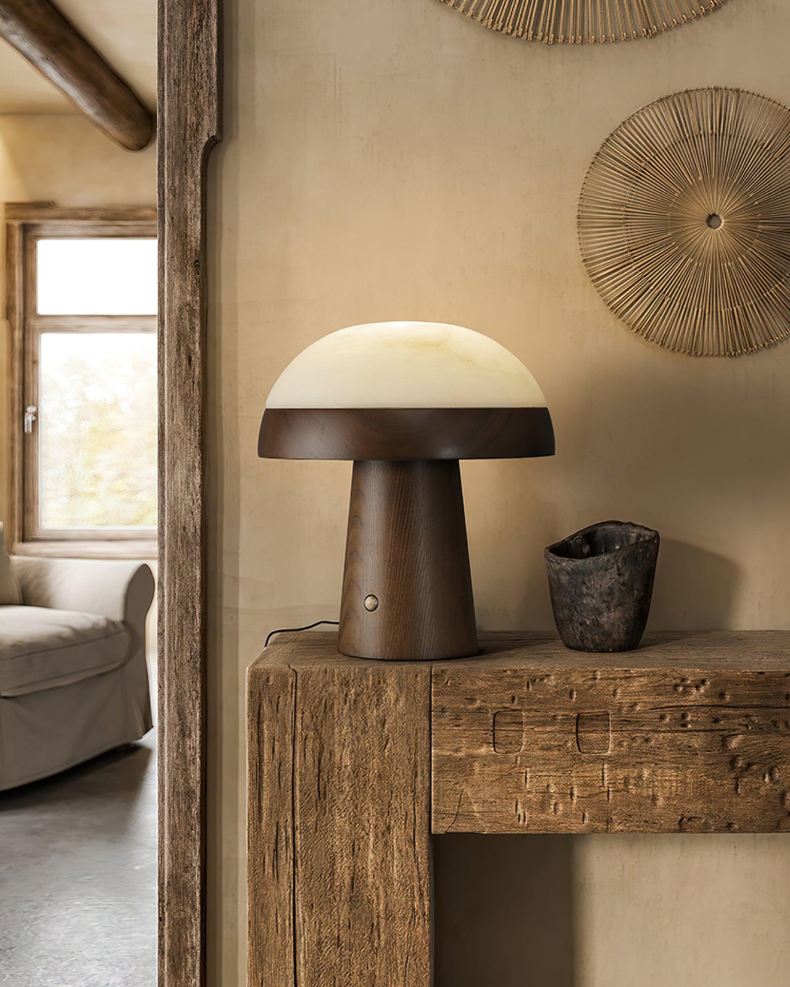 Mushroom Cloud Alabaster Table Lamp - Image 9