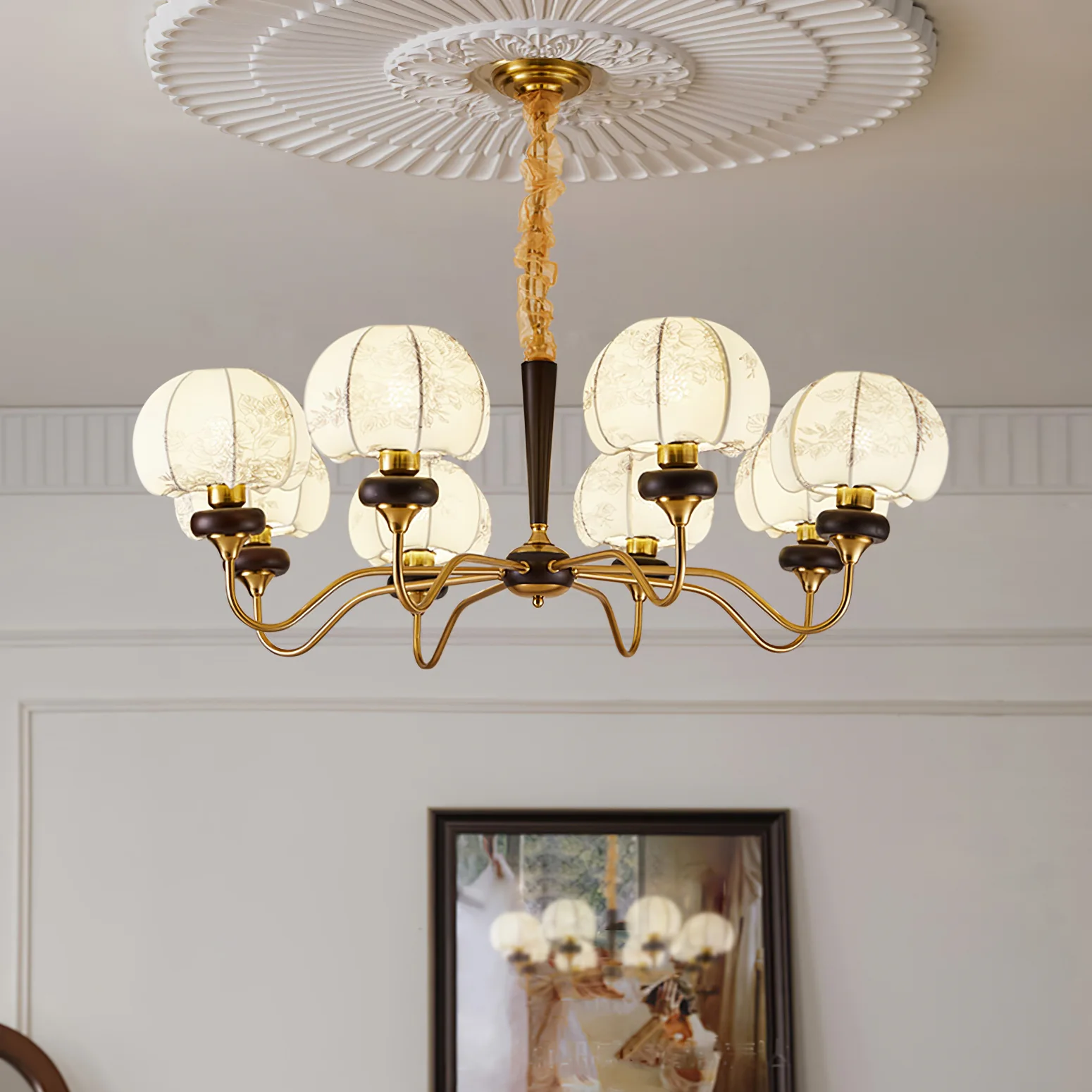Mushroom Fabric Chandelier - Image 2