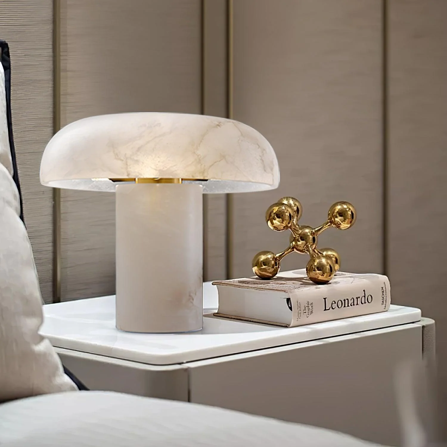 Mushroom Type Alabaster Table Lamp - Image 11
