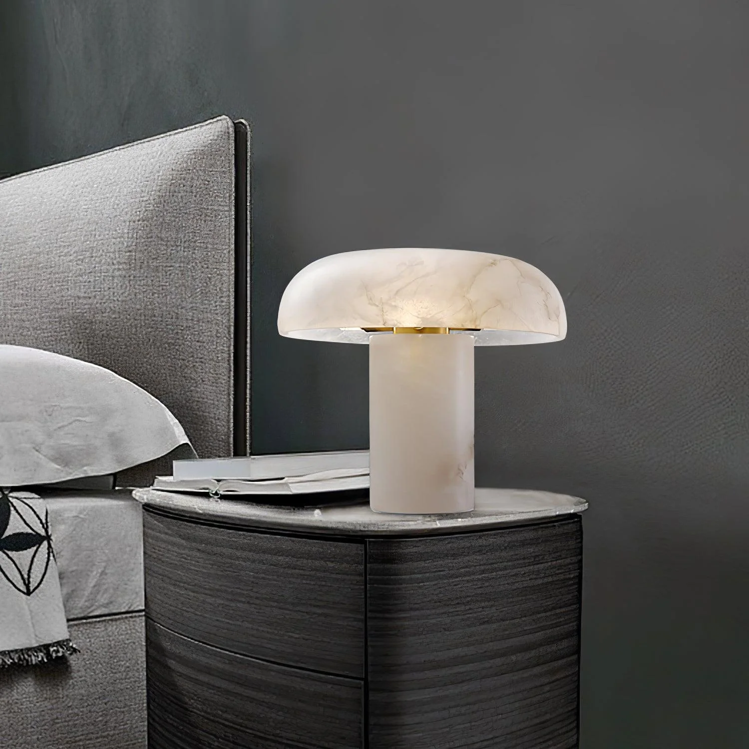 Mushroom Type Alabaster Table Lamp - Image 16