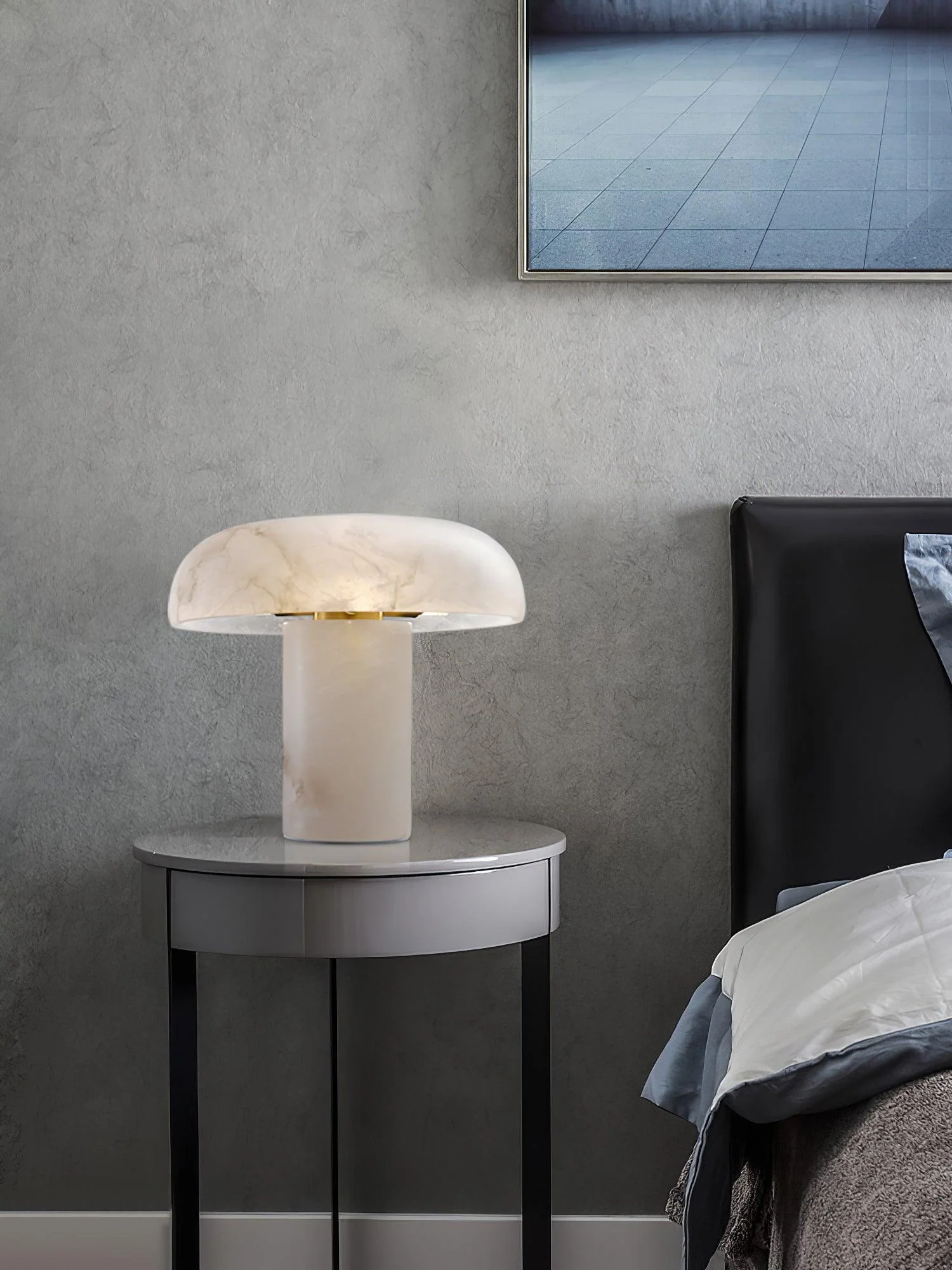 Mushroom Type Alabaster Table Lamp - Image 21