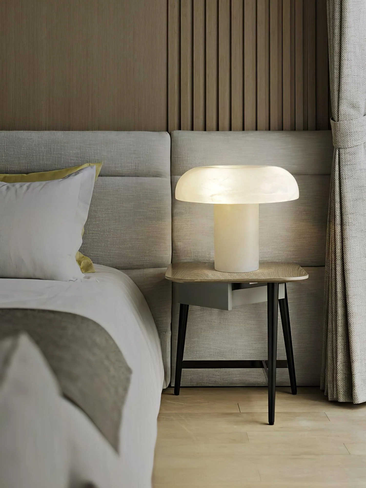 Mushroom Type Alabaster Table Lamp - Image 25