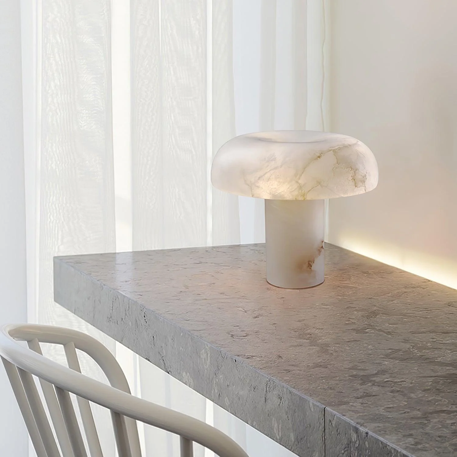 Mushroom Type Alabaster Table Lamp - Image 26