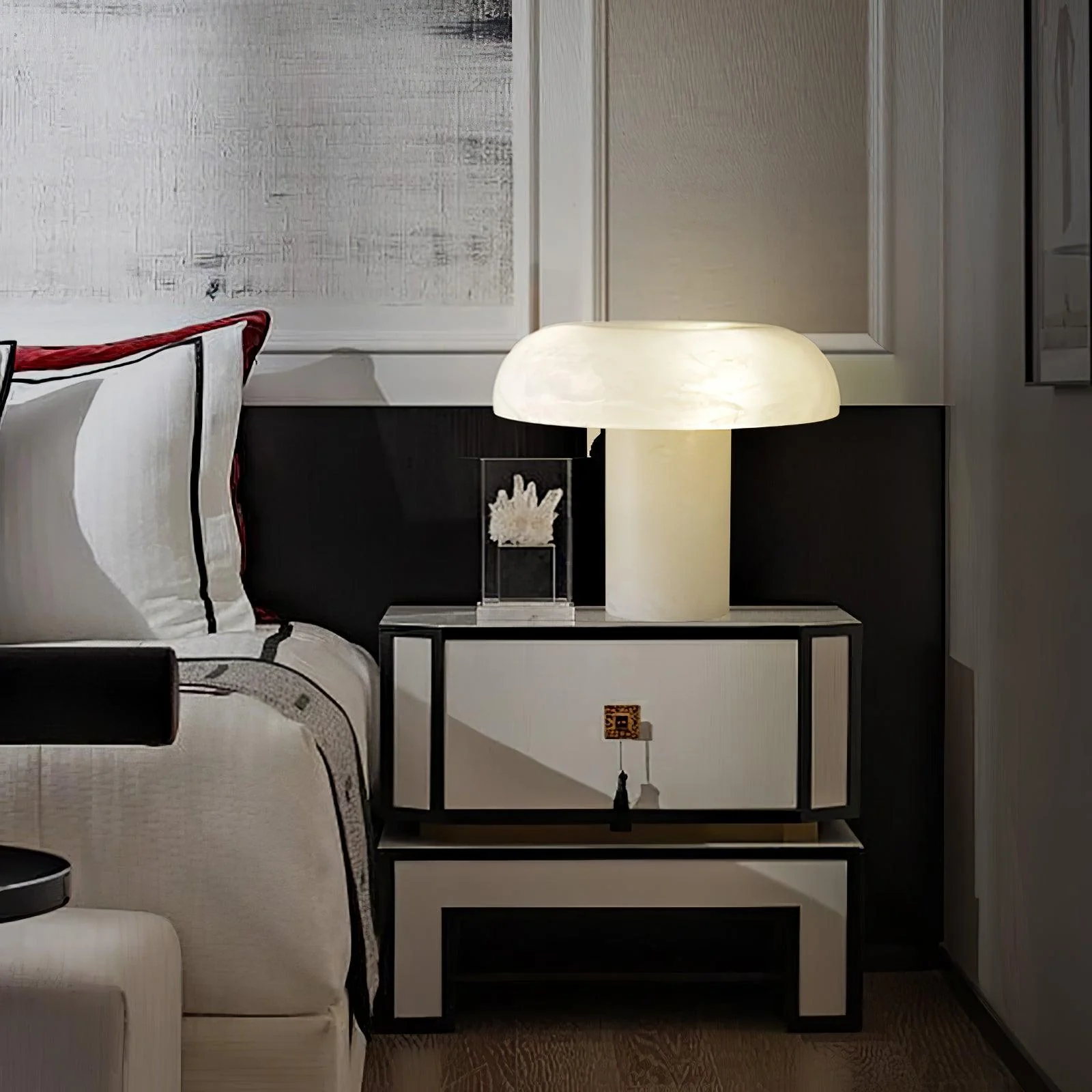 Mushroom Type Alabaster Table Lamp - Image 31
