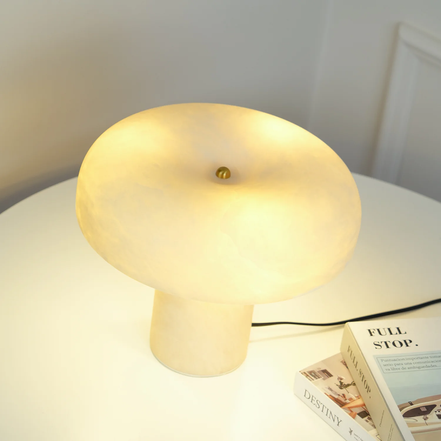 Mushroom Type Alabaster Table Lamp - Image 43