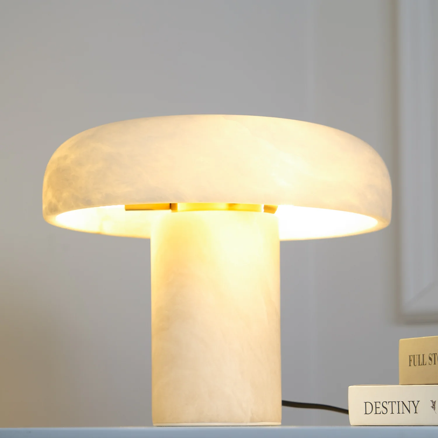 Mushroom Type Alabaster Table Lamp - Image 45