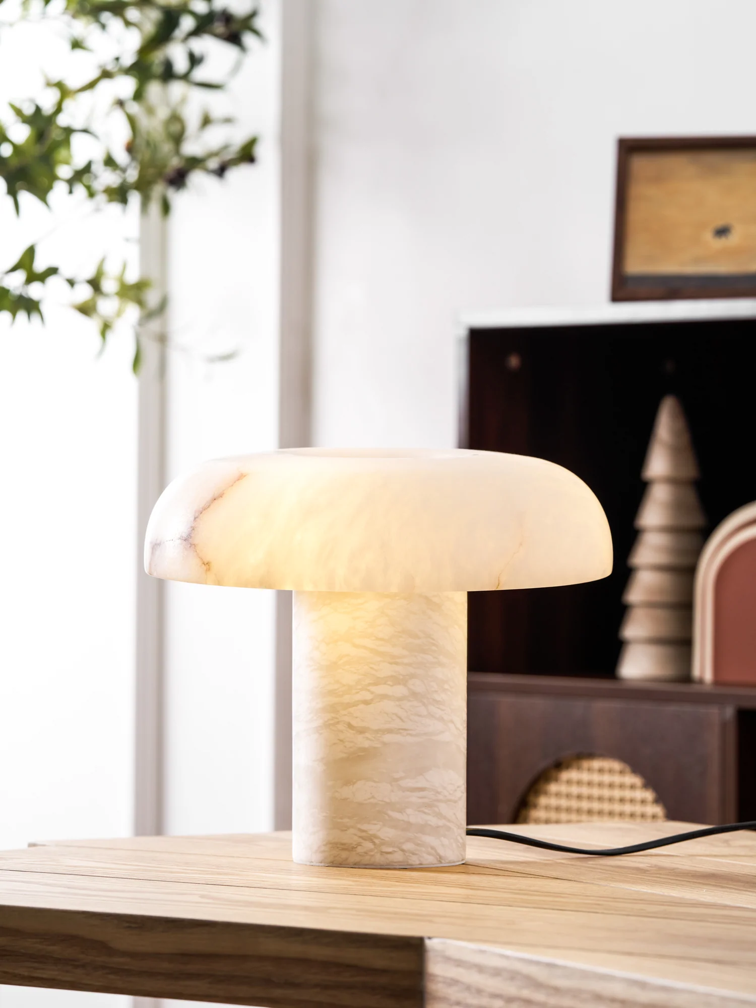 Mushroom Type Alabaster Table Lamp - Image 49