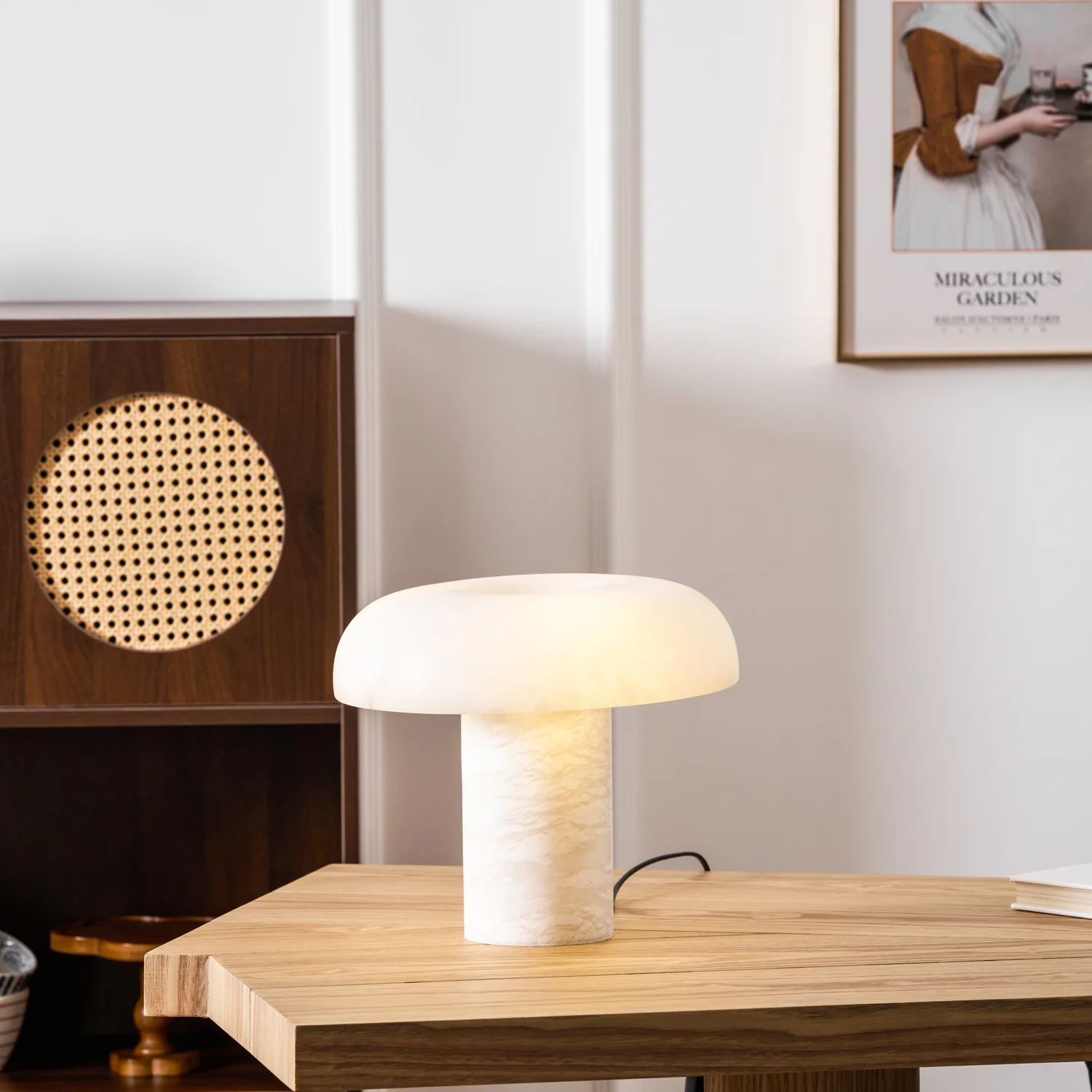 Mushroom Type Alabaster Table Lamp - Image 50