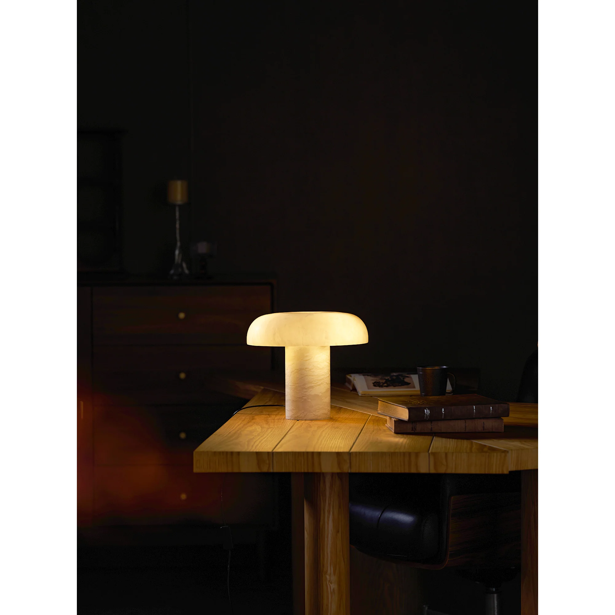 Mushroom Type Alabaster Table Lamp - Image 59
