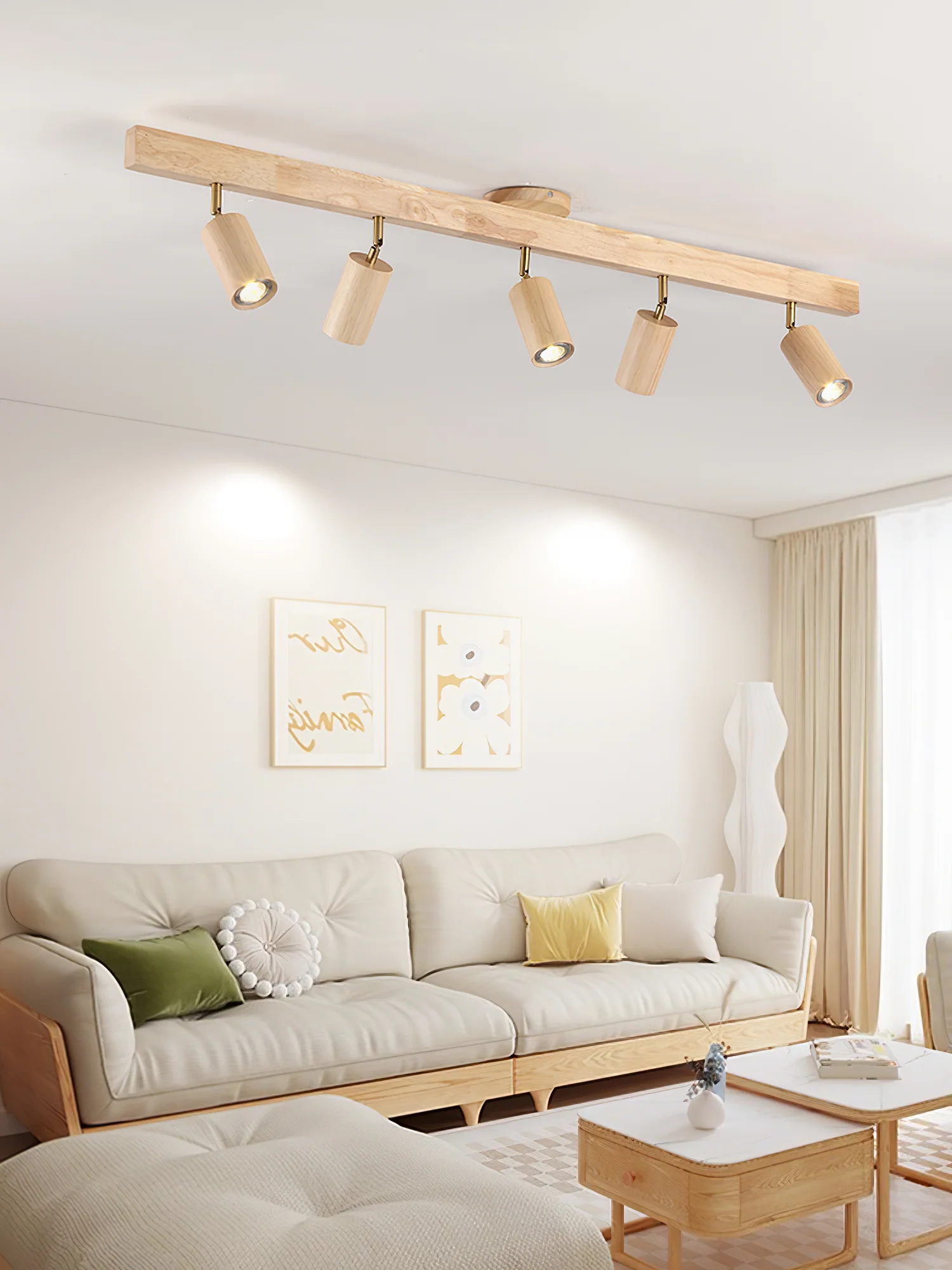 Natural Wood Beam Spotlight Light - Image 11
