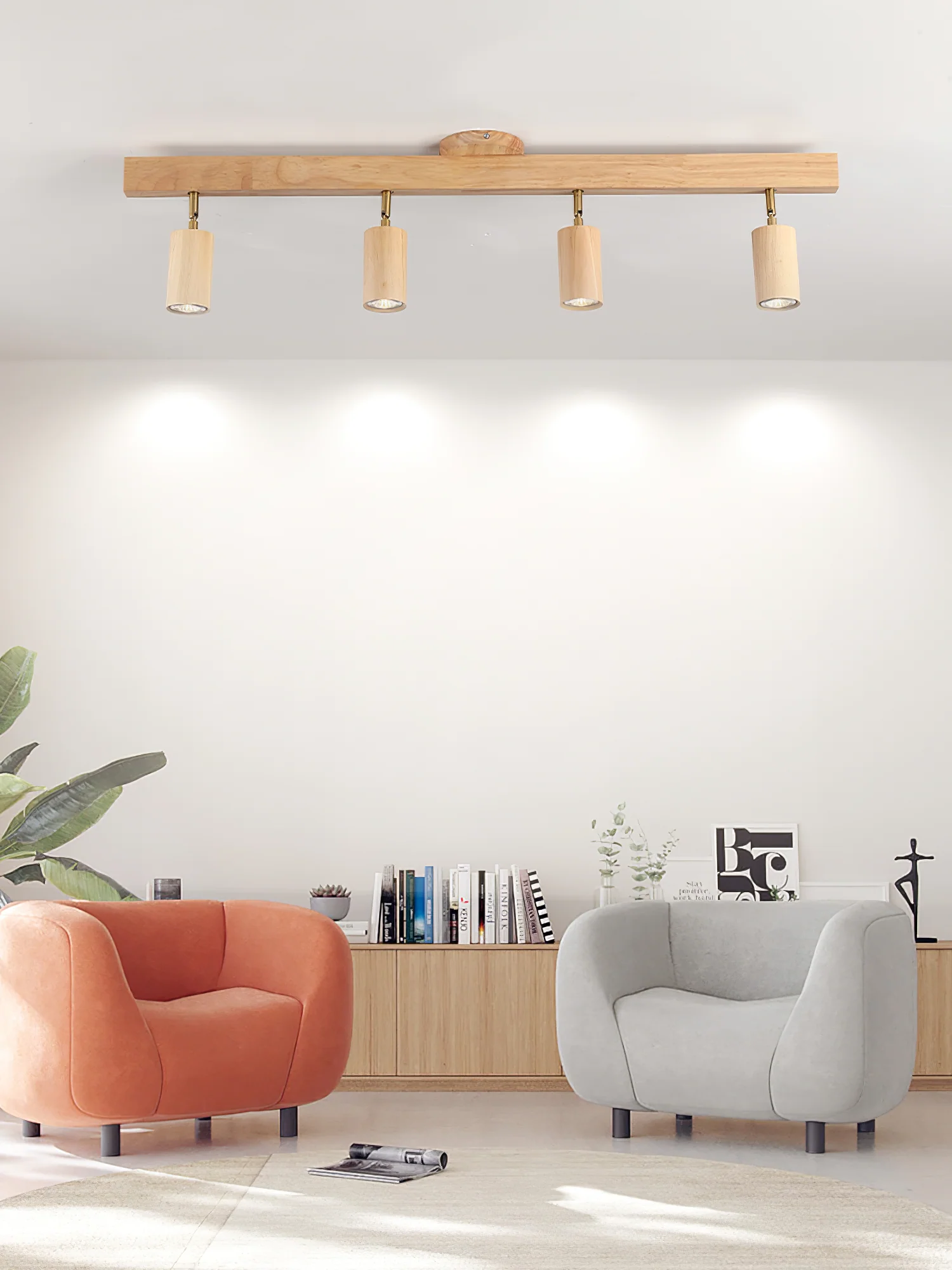 Natural Wood Beam Spotlight Light - Image 12