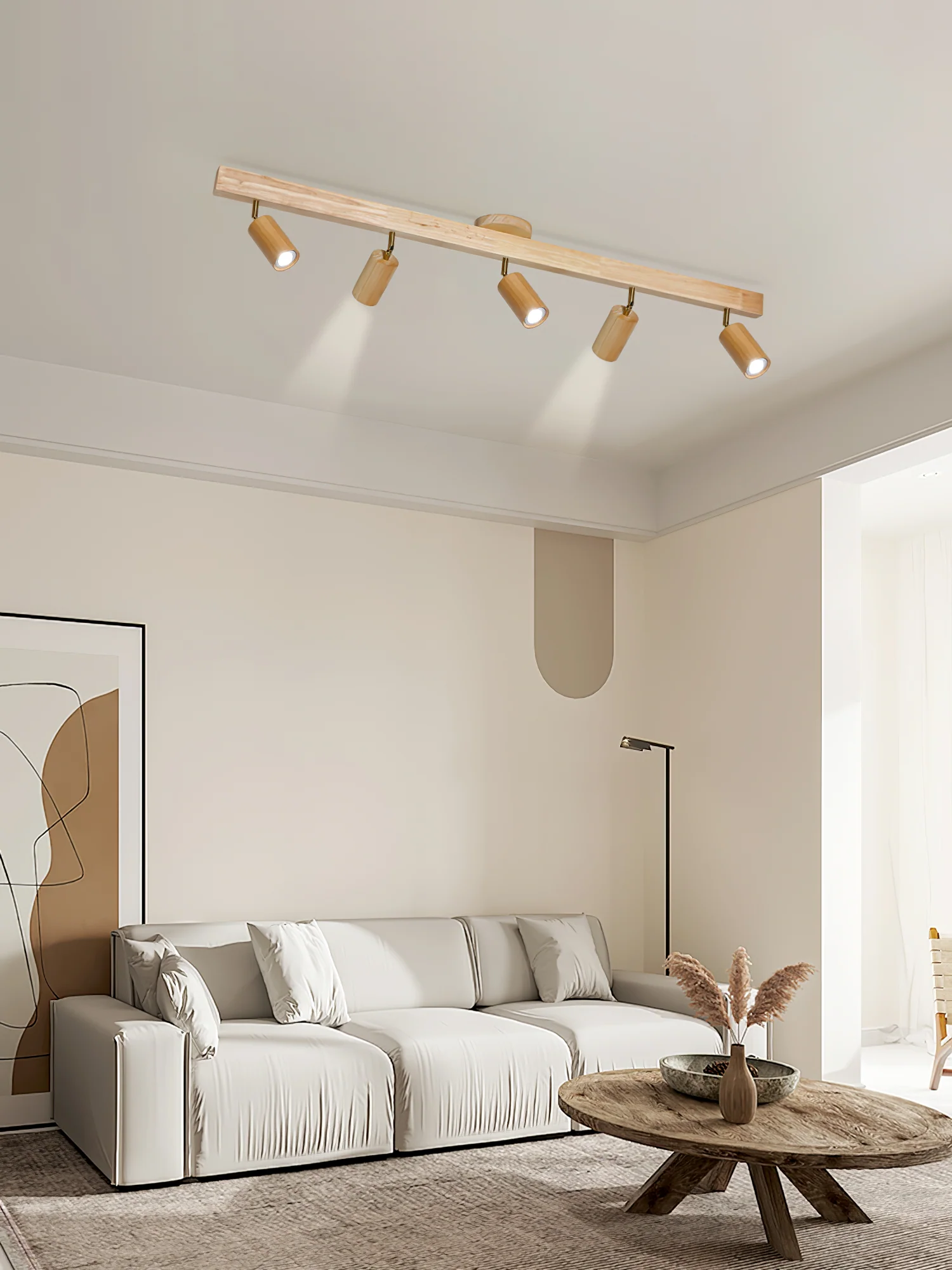 Natural Wood Beam Spotlight Light - Image 14