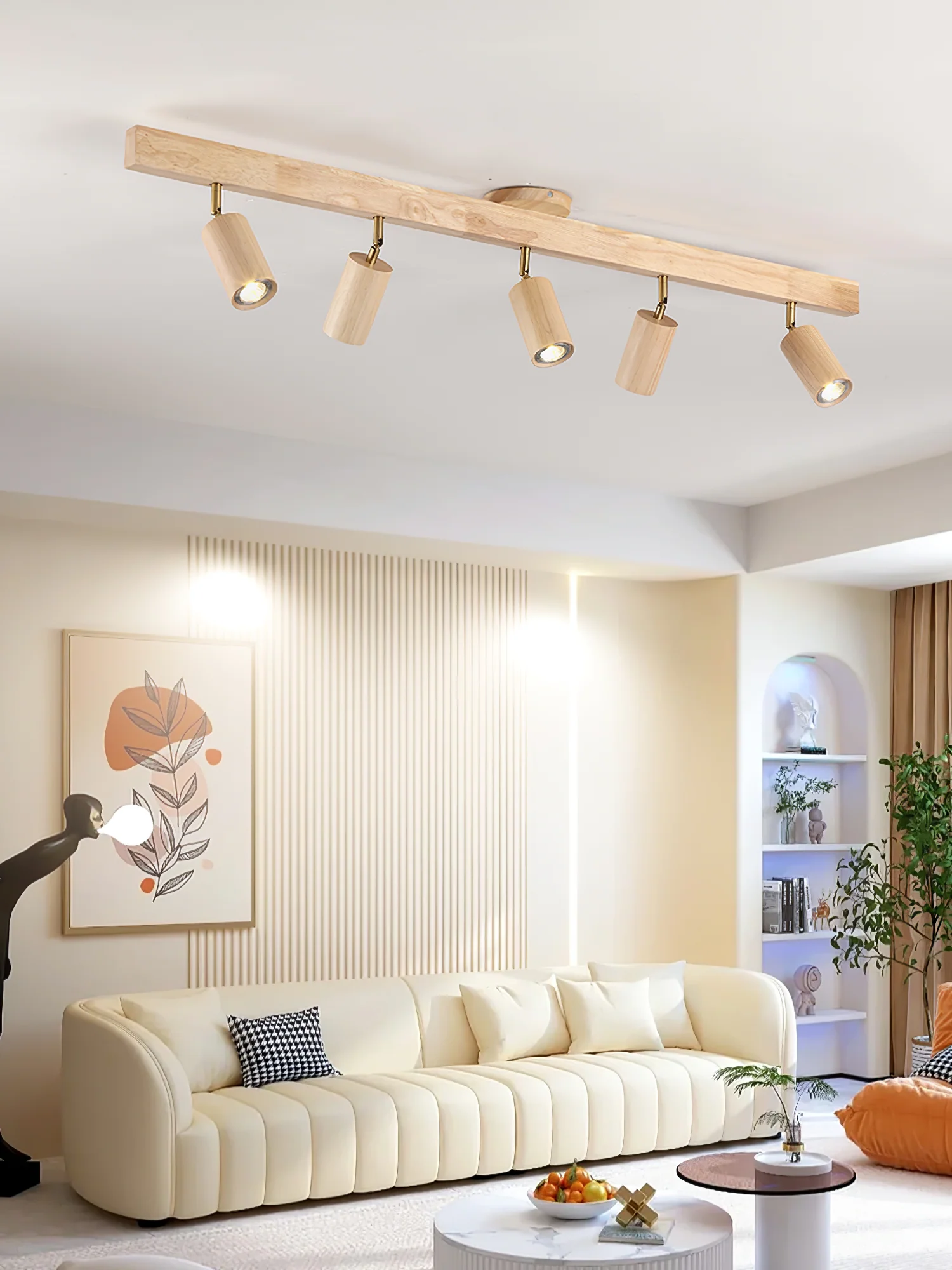 Natural Wood Beam Spotlight Light - Image 16