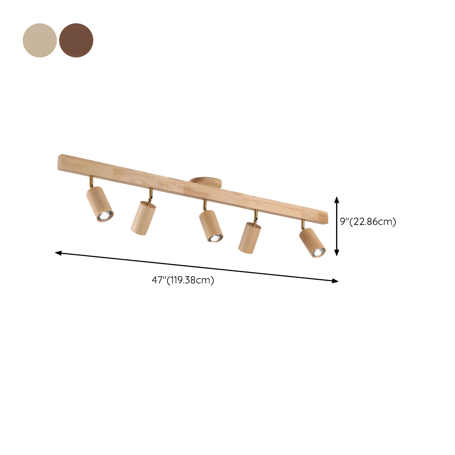 Natural Wood Beam Spotlight Light - Image 32