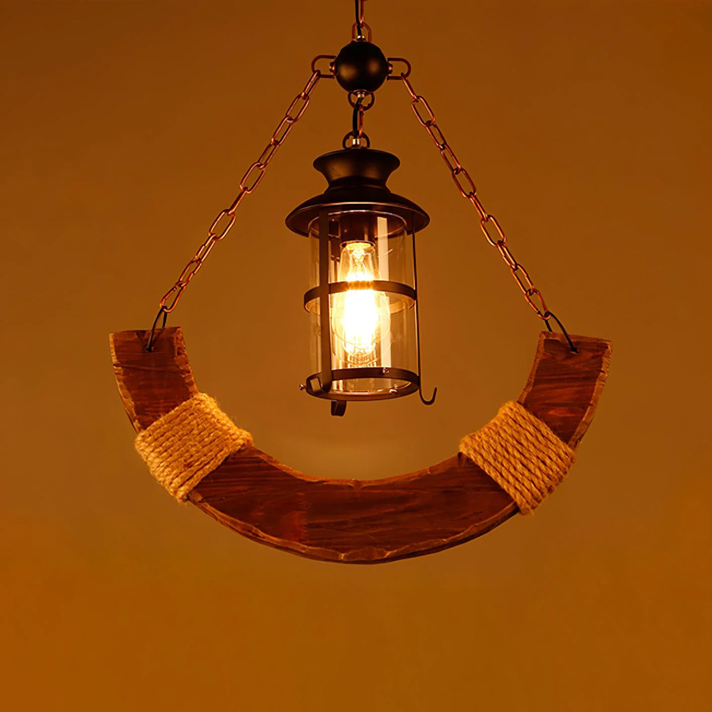Nautical Industrial Style Wooden Chandelier - Image 25