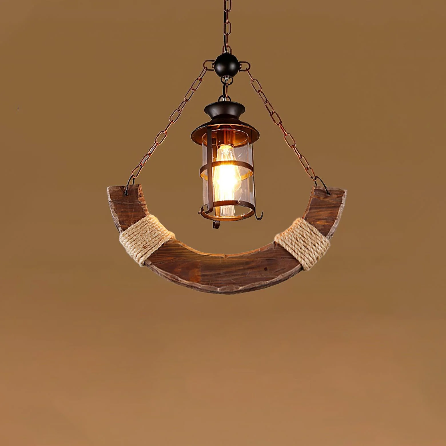 Nautical Industrial Style Wooden Chandelier - Image 50