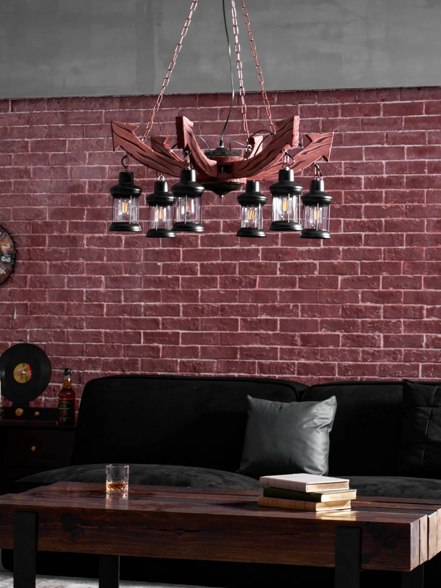 Nautical Industrial Style Wooden Chandelier - Image 78
