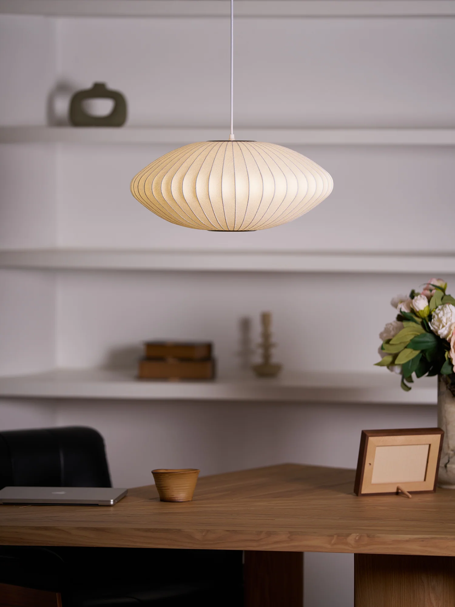 Bubble Mulberry Silk Pendant Lamp - Image 14
