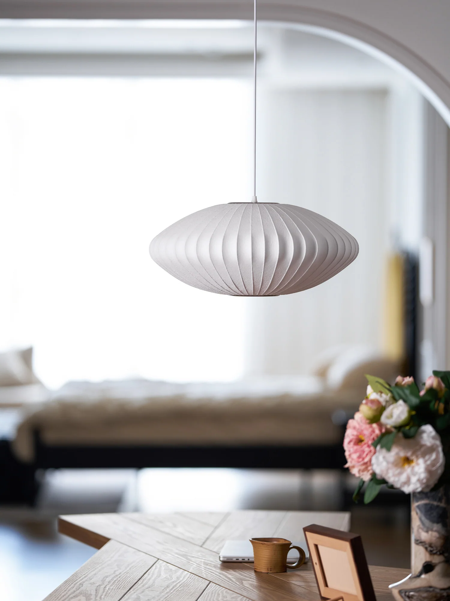 Bubble Mulberry Silk Pendant Lamp - Image 169