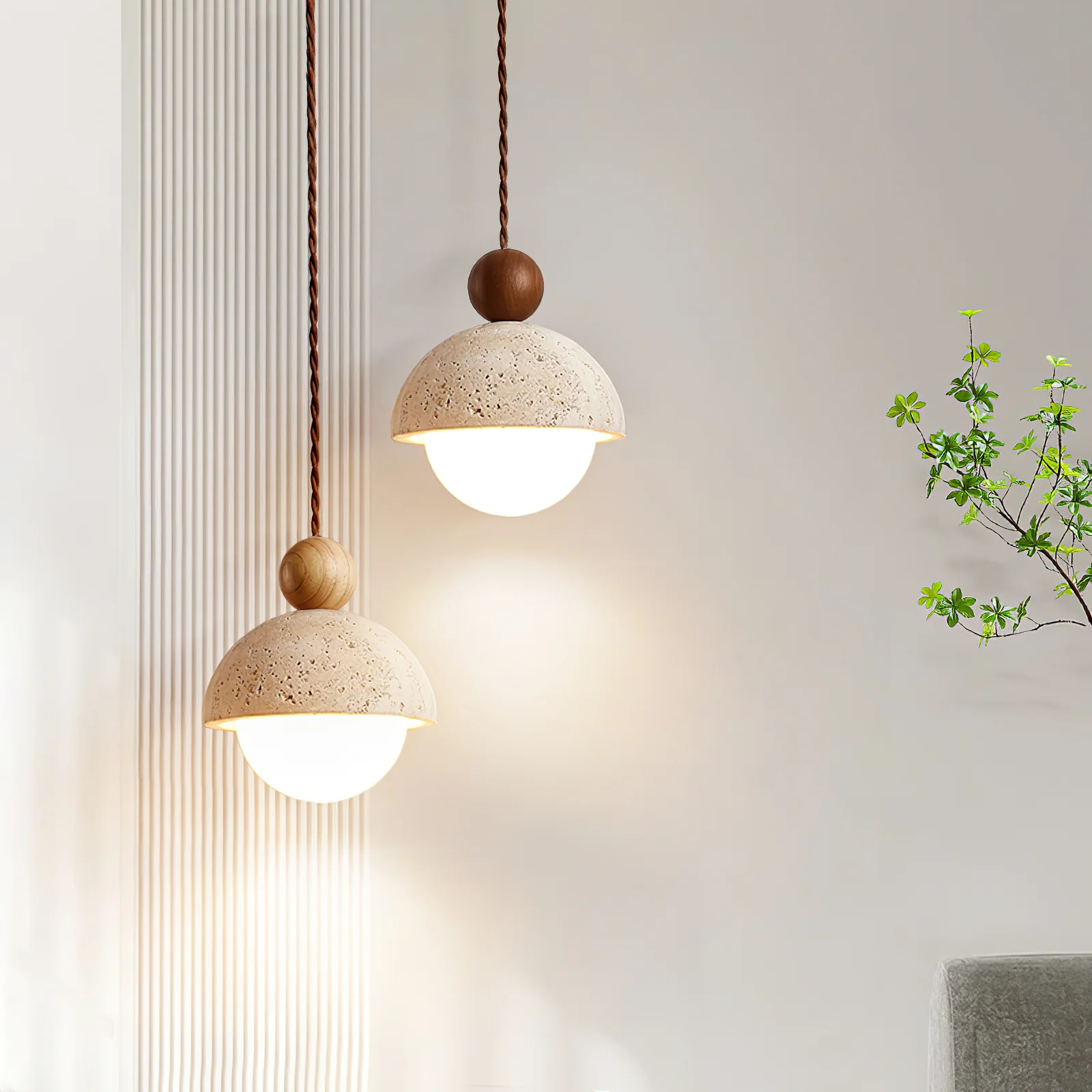 Niva Travertine Pendant Light - Image 2