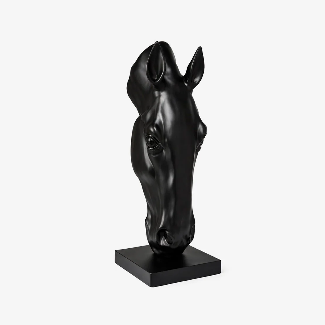 Noir Equine Head Sculpture