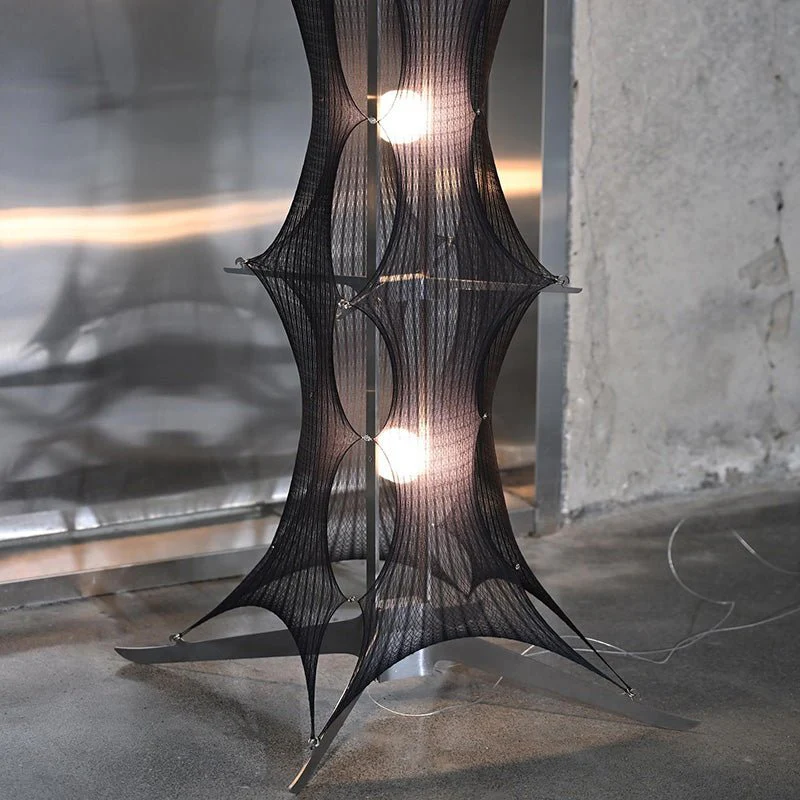 Noir Mesh Tower Floor Lamp - Image 3