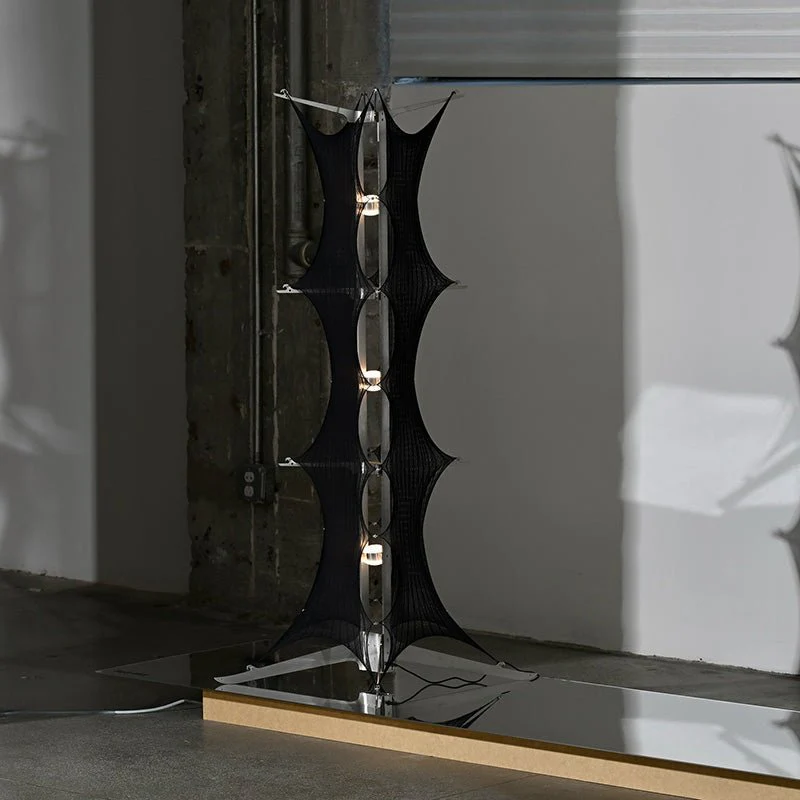 Noir Mesh Tower Floor Lamp - Image 4