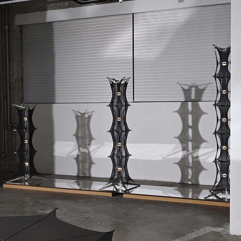 Noir Mesh Tower Floor Lamp - Image 8