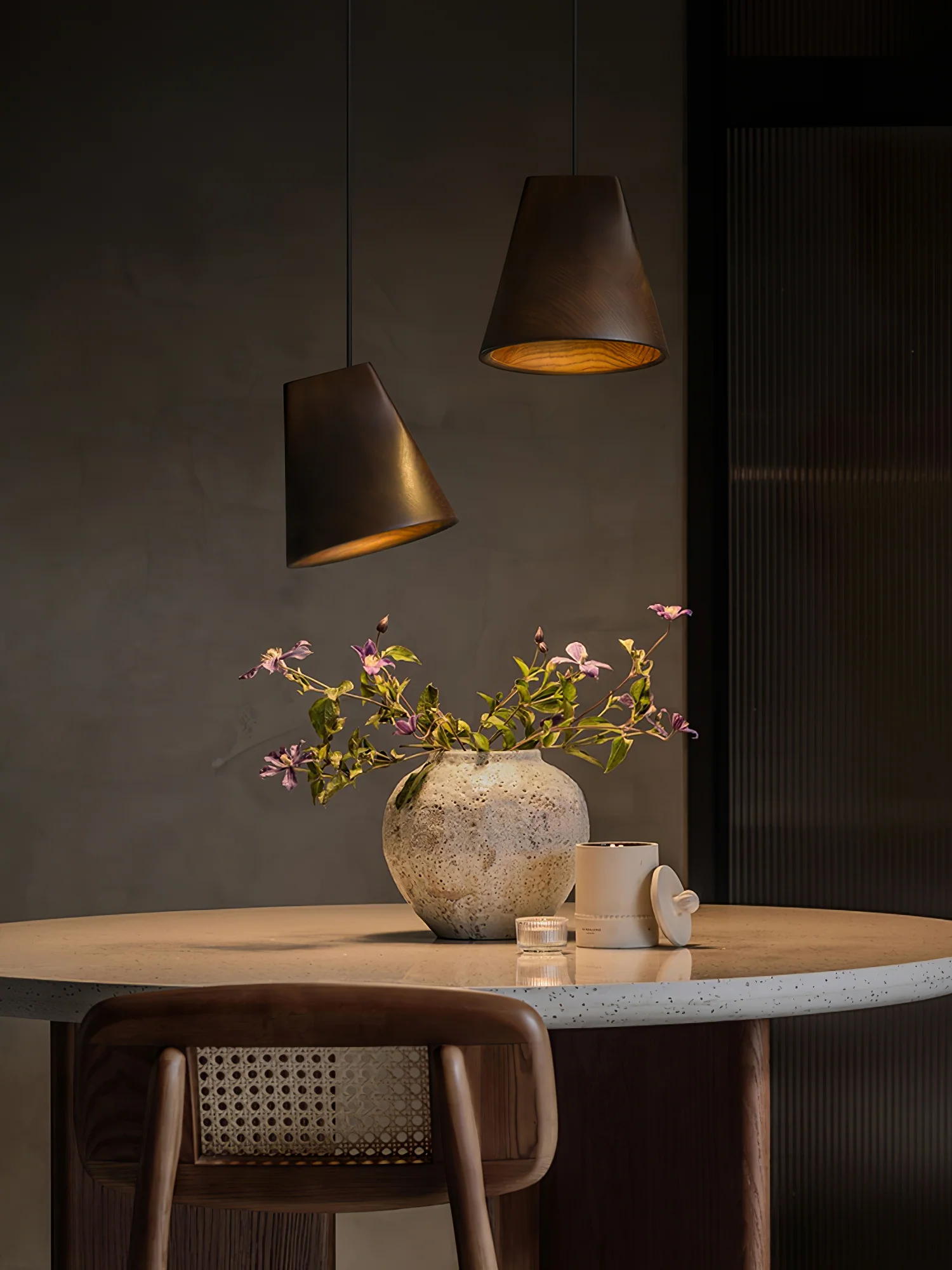 Nordic Tilted Wood Pendant Light - Image 17