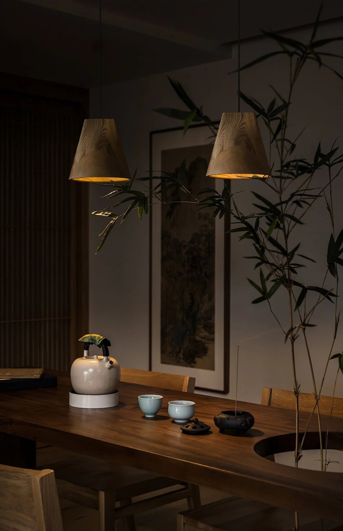 Nordic Tilted Wood Pendant Light - Image 31