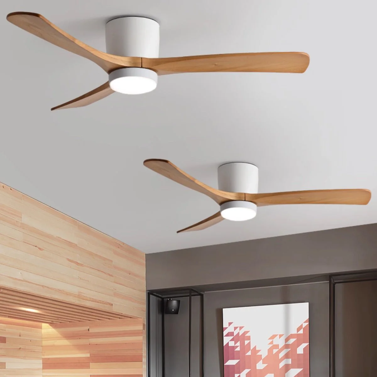 Nordic Wooden Ceiling Fan Light - Image 20