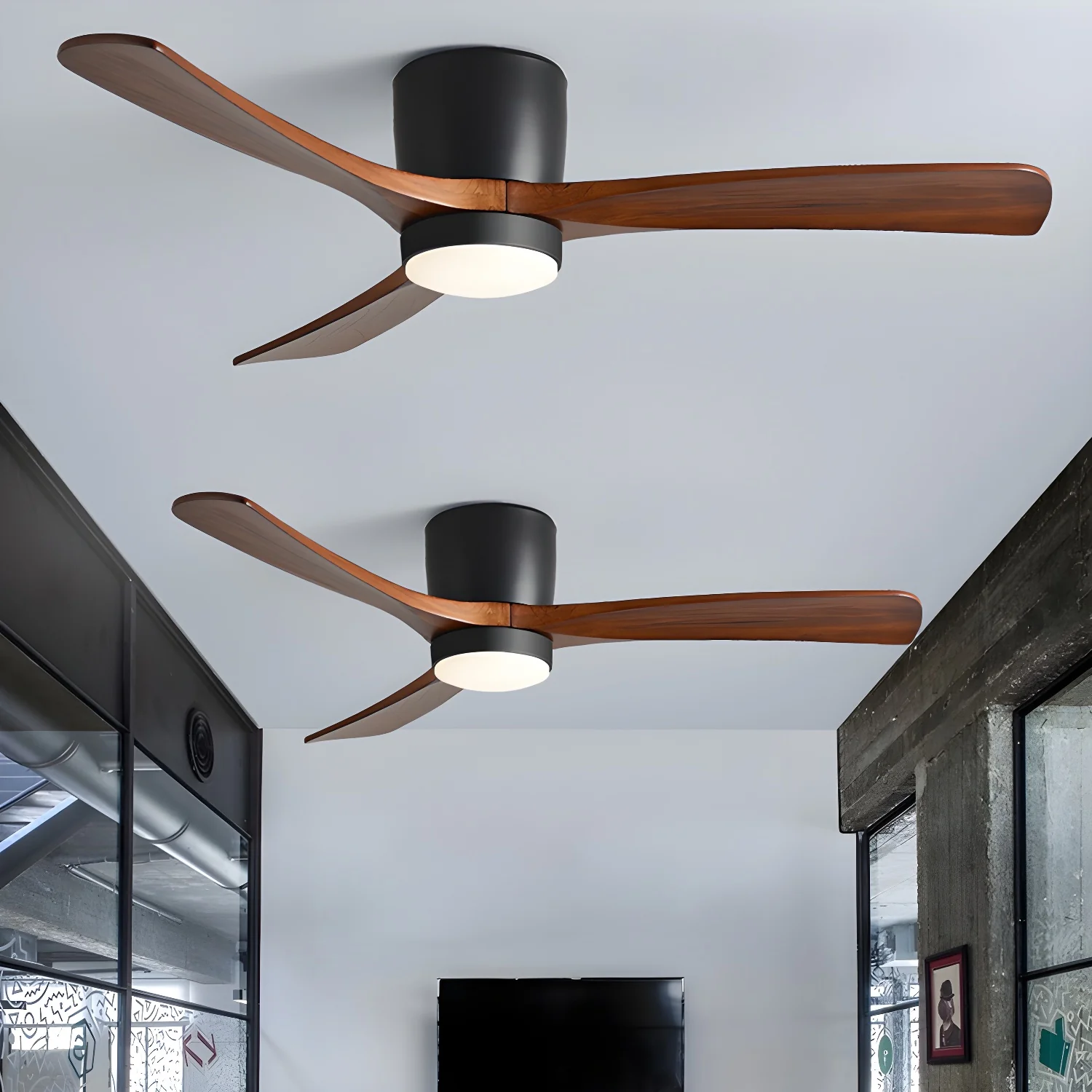 Nordic Wooden Ceiling Fan Light - Image 21