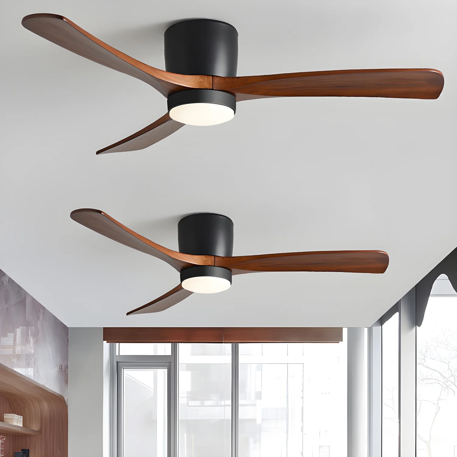 Nordic Wooden Ceiling Fan Light - Image 22