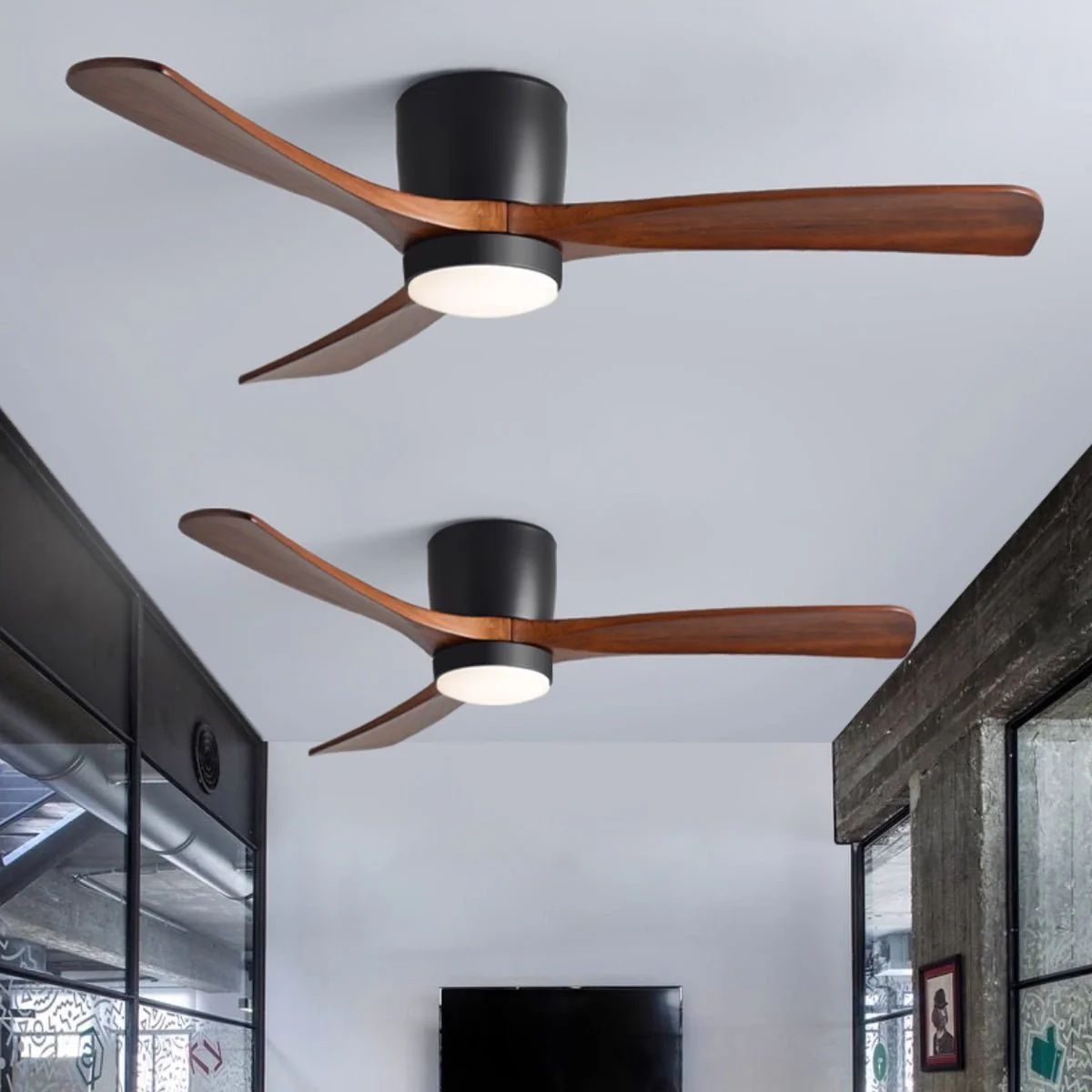 Nordic Wooden Ceiling Fan Light - Image 25