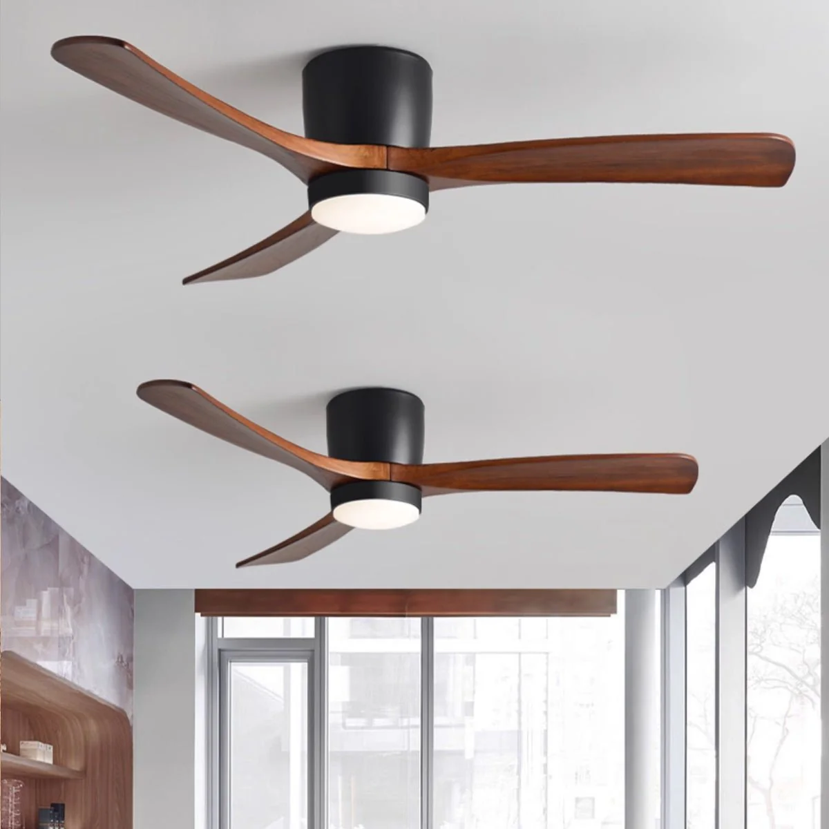 Nordic Wooden Ceiling Fan Light - Image 28