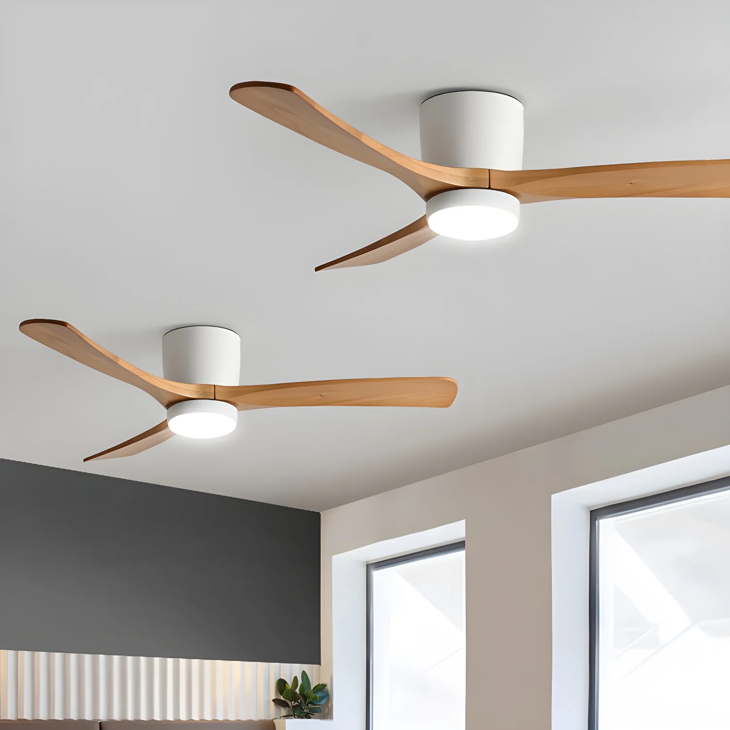 Nordic Wooden Ceiling Fan Light - Image 31