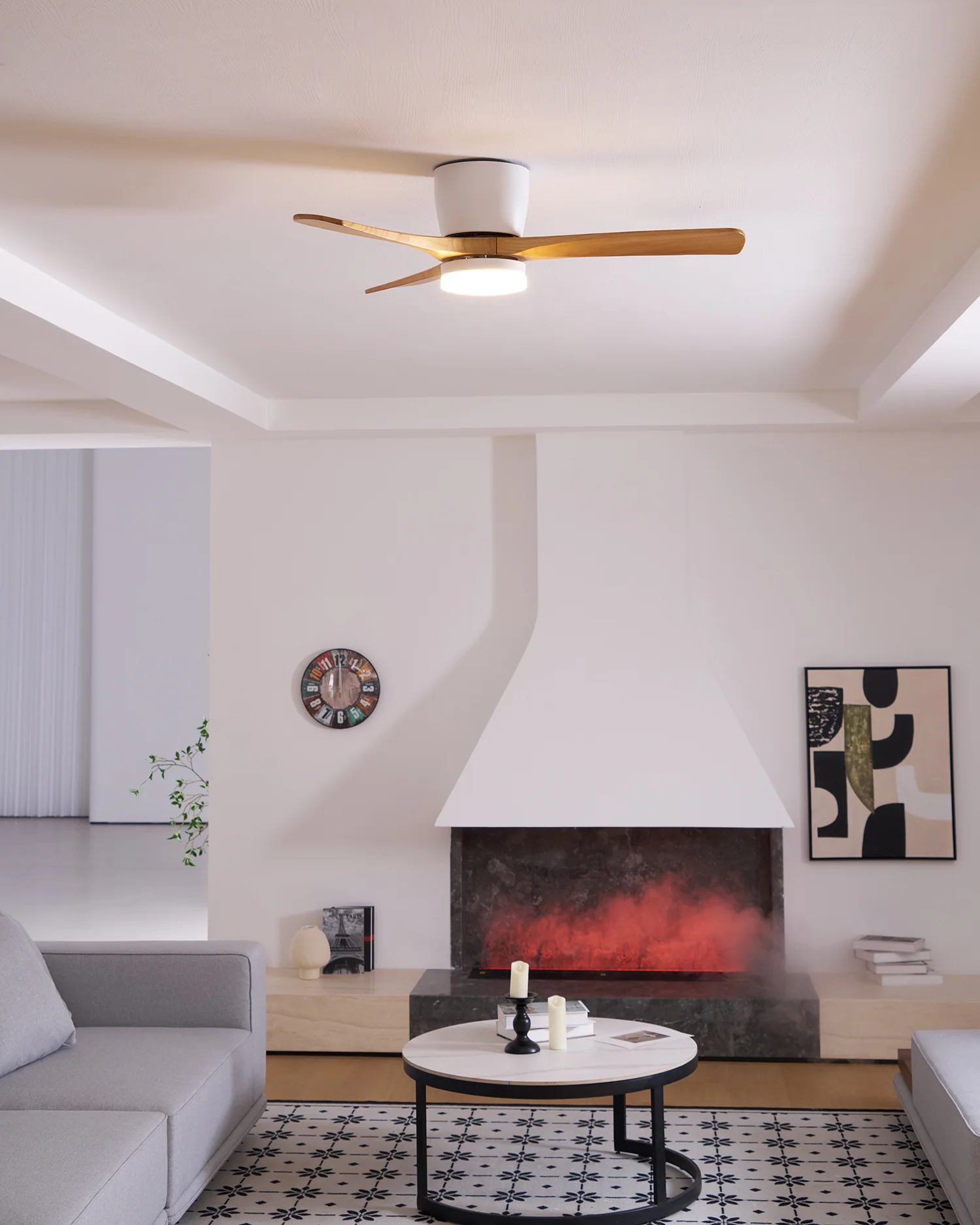 Nordic Wooden Ceiling Fan Light - Image 55