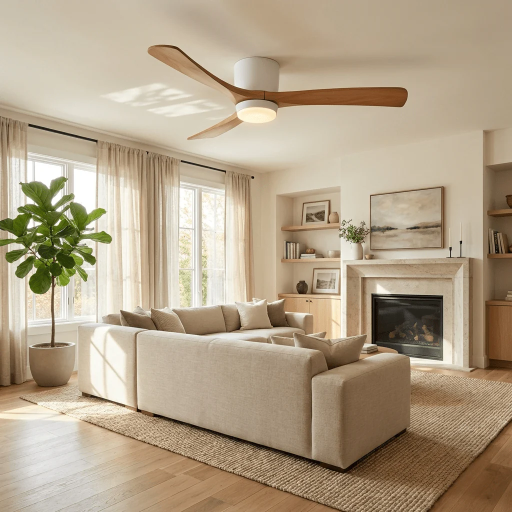 Nordic Wooden Ceiling Fan Light - Image 9
