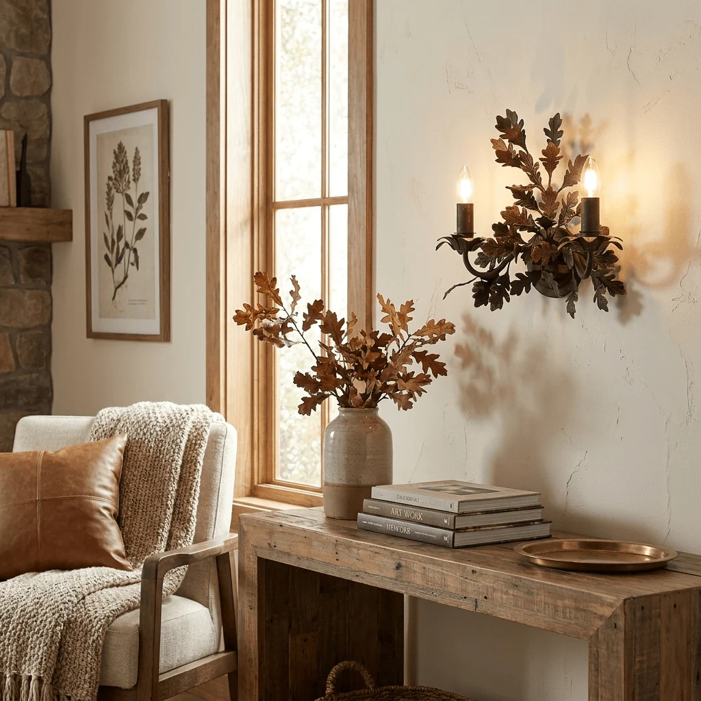 Oak Leaf Wrought Sconce - Image 3
