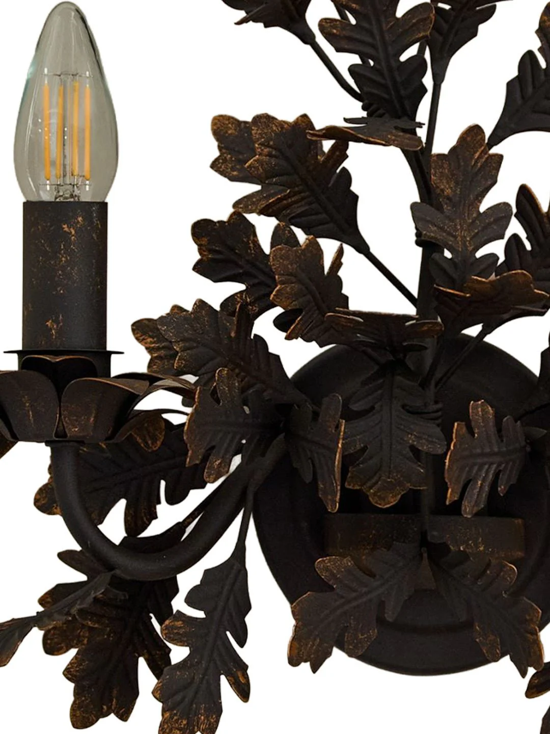 Oak Leaf Wrought Sconce - Image 7