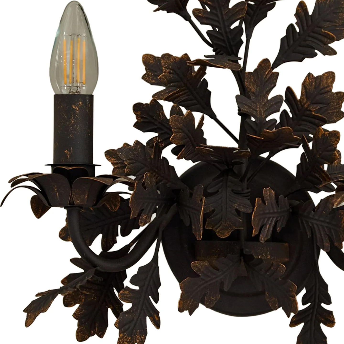 Oak Leaf Wrought Sconce - Image 9