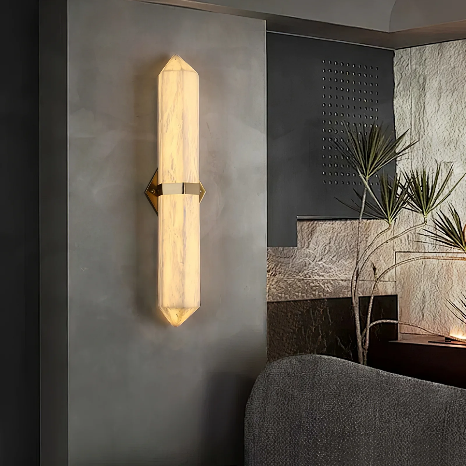 Alabaster Obelisk Wall Sconce - Image 2