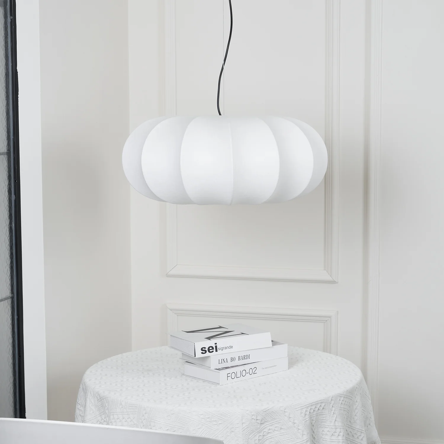 Oblate Silk Pendant Lamp - Image 10